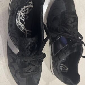 Coach Hadley Black Monogram Signature Size 8.5 US Q1236 Designer Sneakers